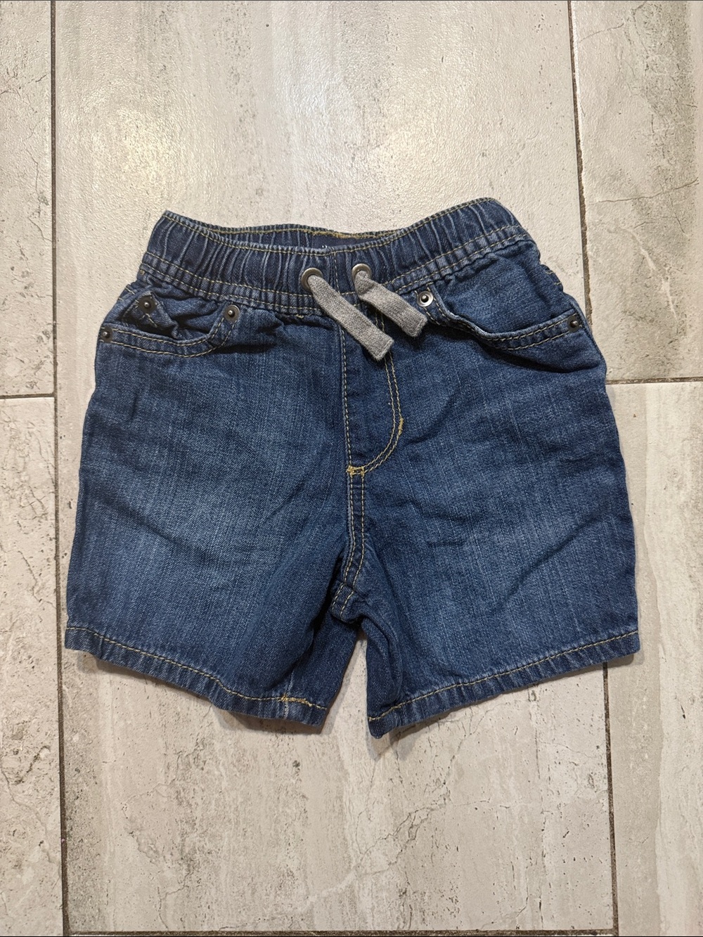 The Children's Place Dark Blue Denim Pull-On Shorts